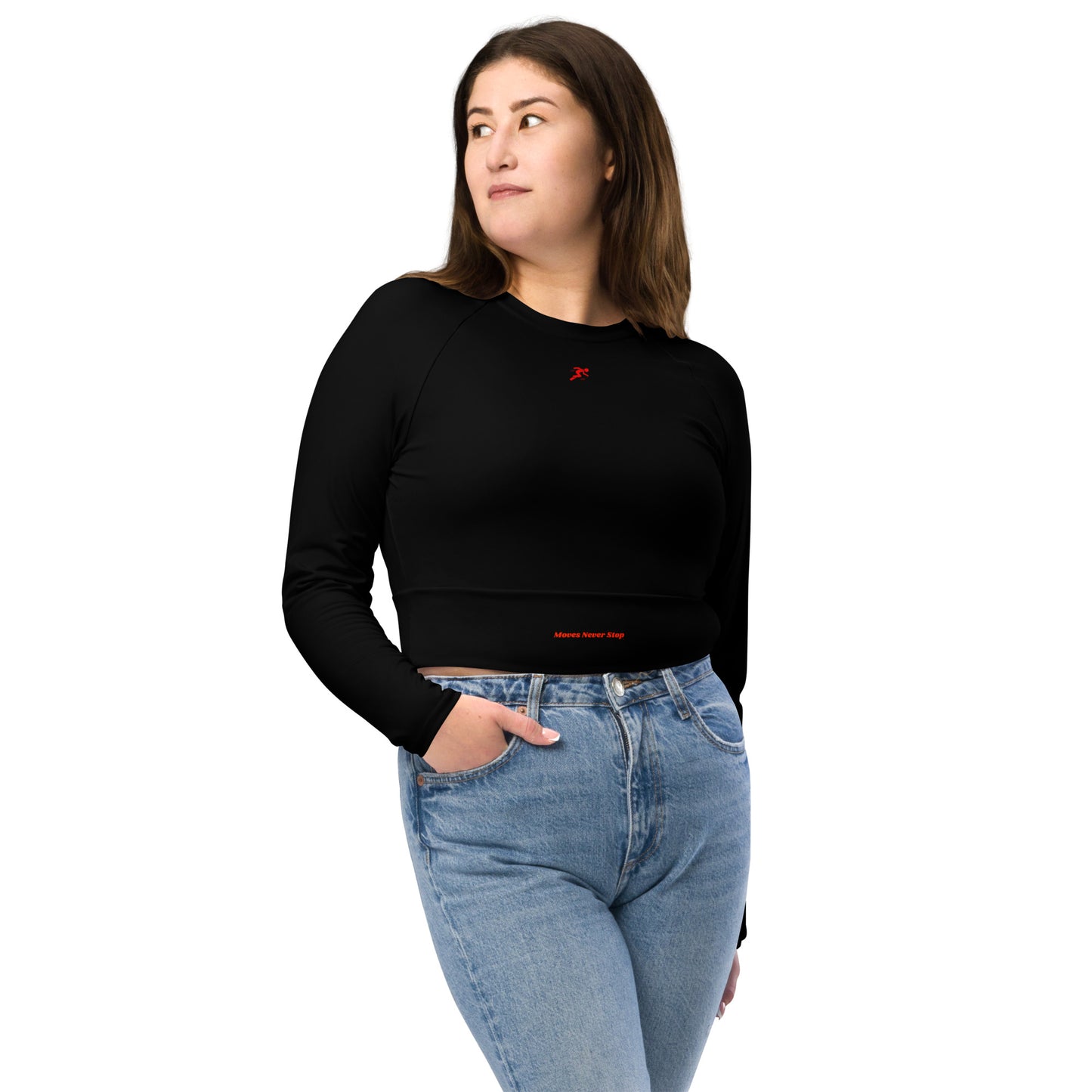 MNS Don't Live In A Comfort Zone Long Sleeve Crop Top