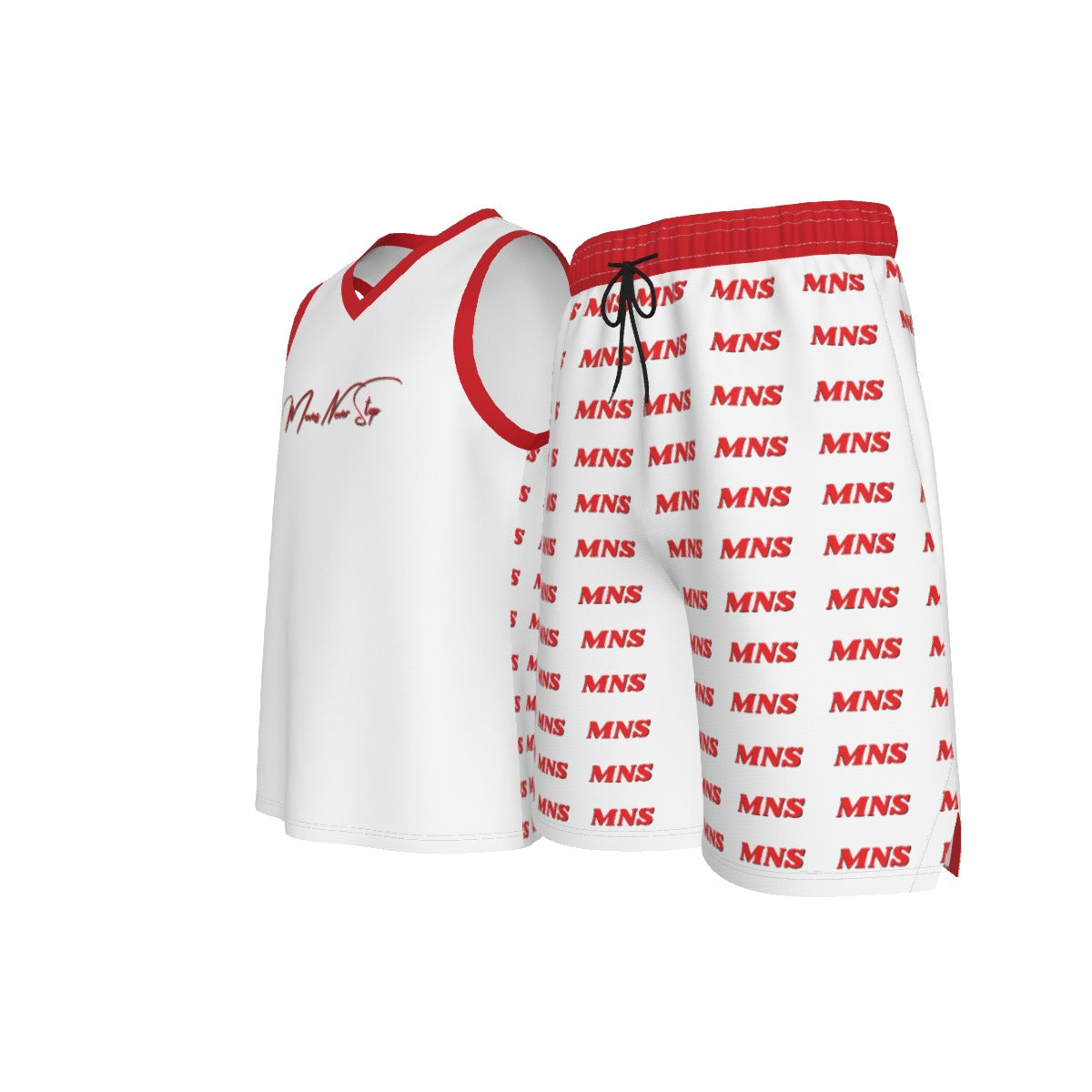 MNS Men's V Neck Basketball Short Set